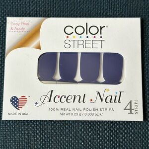 Color Street In Blue Time Accent Nail 4 Strip package  New